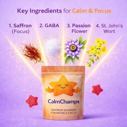 Calm Champs Saffron Gummies